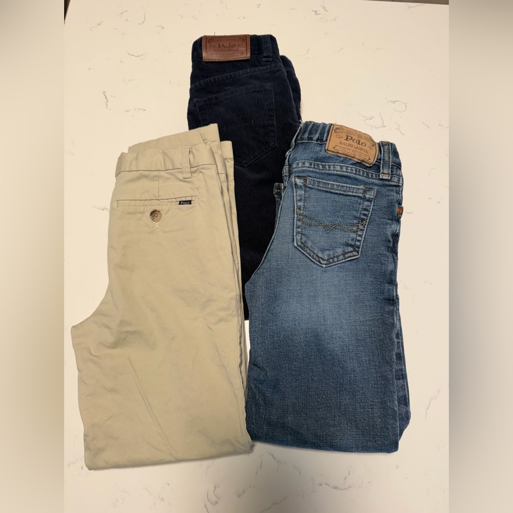 Ralph Lauren boys pants lot of 3 siz 6/7